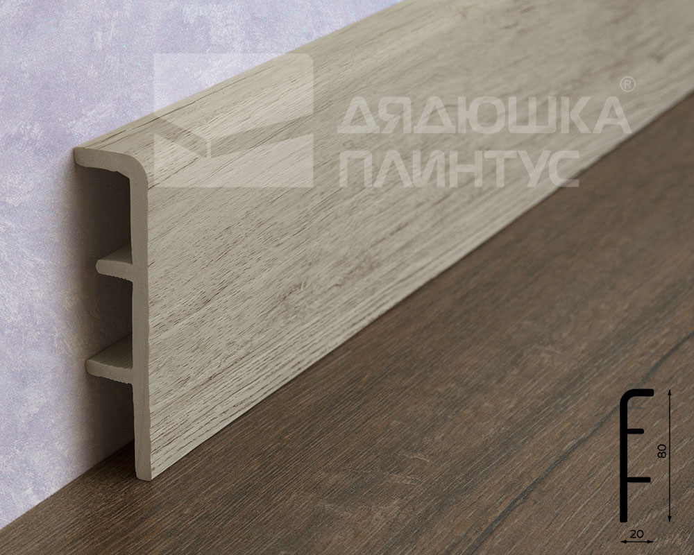 Плинтус ПВХ Рико Концепт 80мм 2,2м 80127