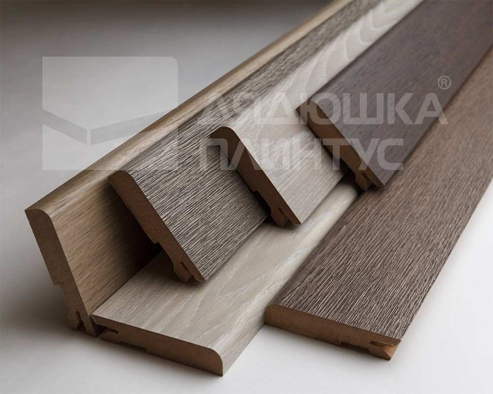 Плинтус МДФ Лука Пл 80МДФ.2700.Point line 24062 Айс грей