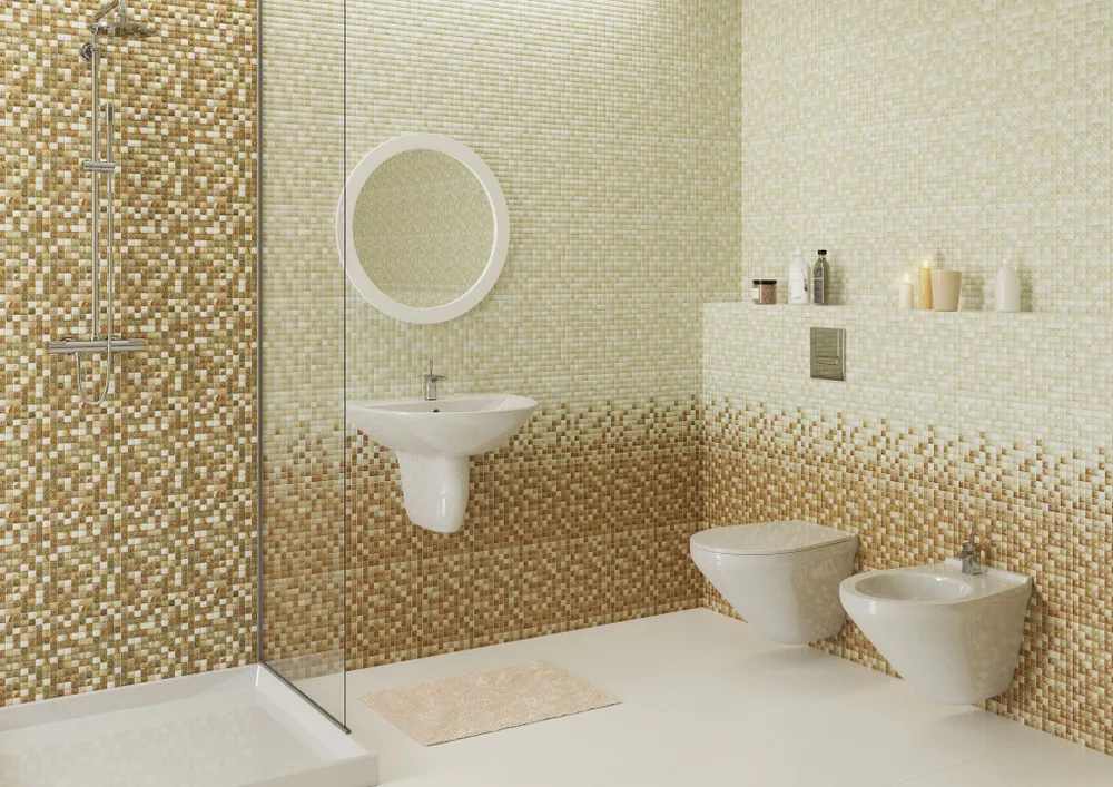 Панель ПВХ ГРЕЙС 955*480 10шт/уп Мозаика Коричневый. Цена указана за 4,7 м²