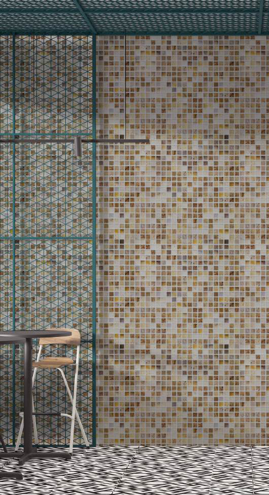 Панель самоклеящаяся ПВХ 480*480 15шт/уп Мозаика Сахара. Цена указана за 3,5 м²