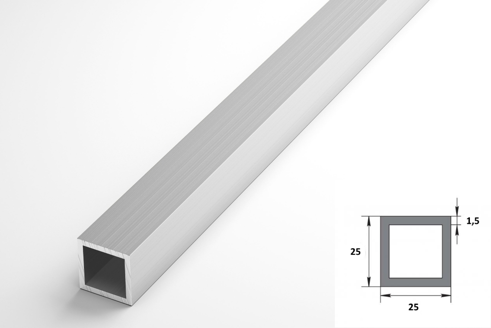 Труба квадратная 25х25 мм ТКв 04.2000.500 Без окраса