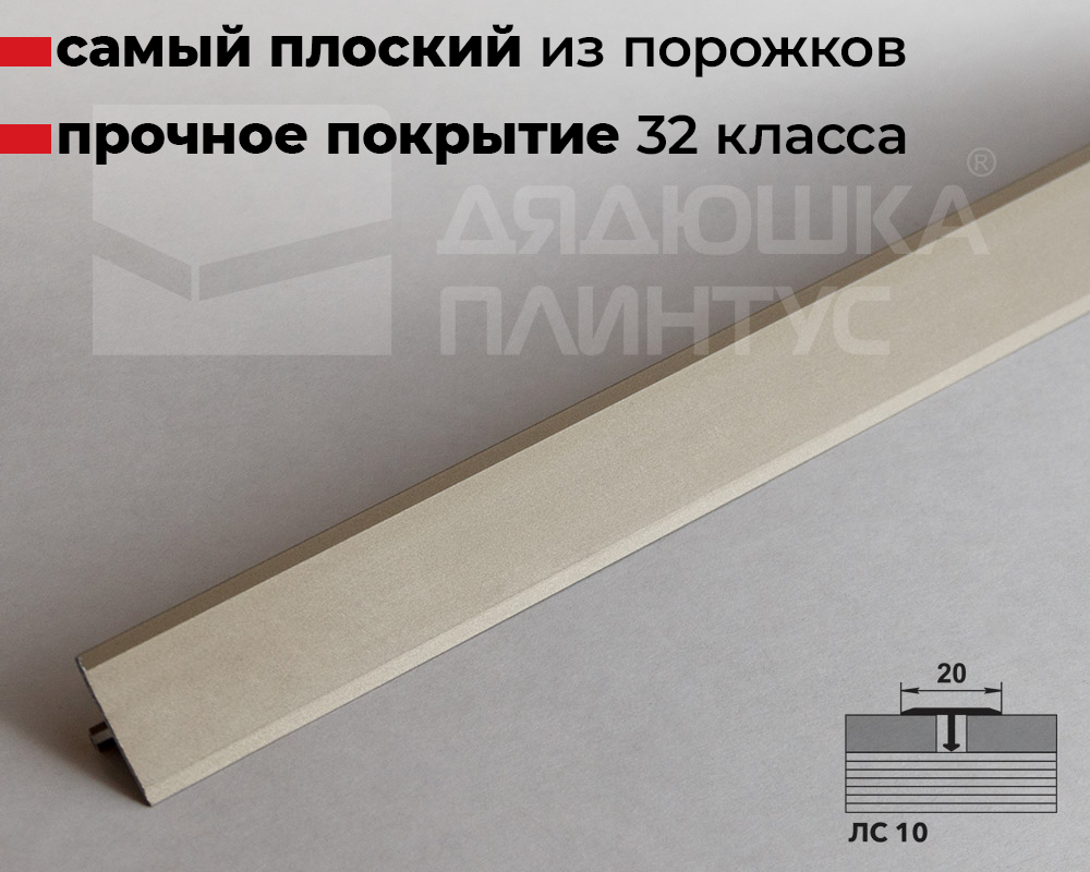 Порог одноуровневый ЛС 10.2700.242л Шампань