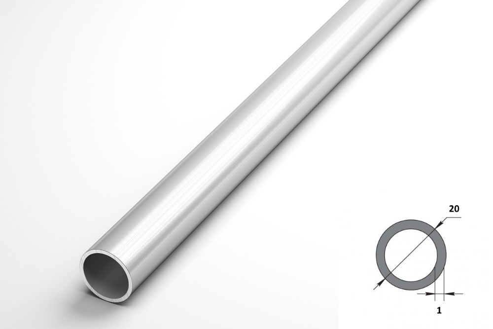 Труба круглая Ø 20 мм ТКр 07.2000.500 Без окраса