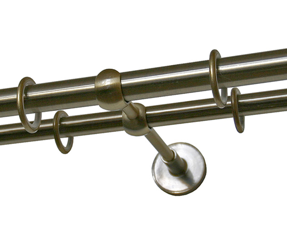 Карниз двухрядный кованый УЮТ d16мм 2,0м Бронза