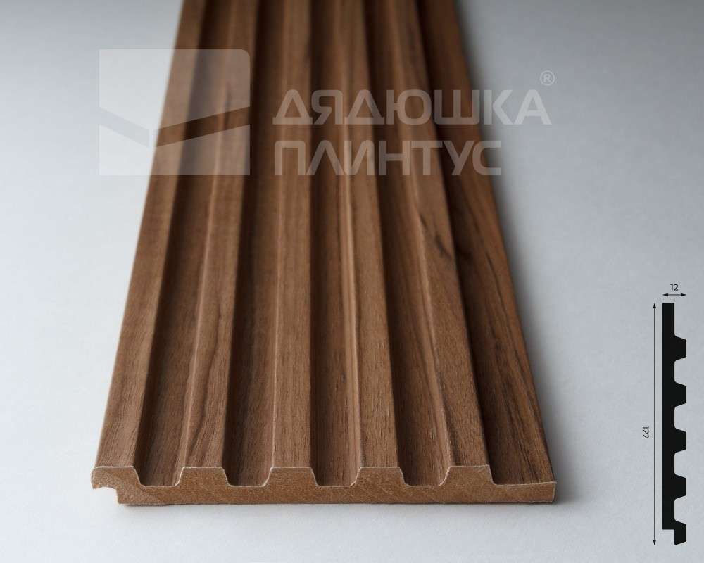 Панель МДФ ACUPAN 61.08.122501.92 трапеция 12х122х2760 мм Орех светлый