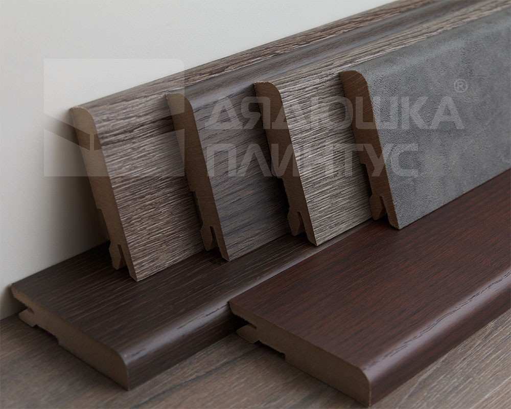 Плинтус МДФ Лука Пл 100-1МДФ.2700.Point line 24012 Дуб светло-серый