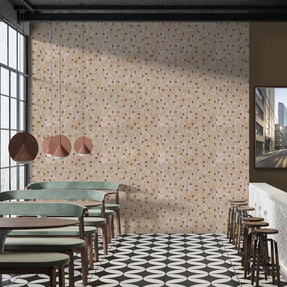 Панель самоклеящаяся ПВХ 480*480 15шт/уп Мозаика Сахара. Цена указана за 3,5 м²