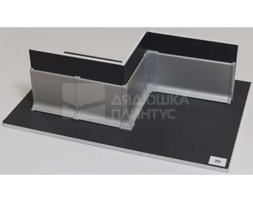 Плинтус алюминиевый Пл 80.2500.15к Черный